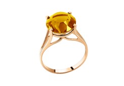 Золотое кольцо с цитрином