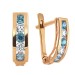 Золотые cерьги с фианитом