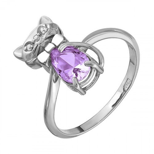 Серебряное кольцо с фианитом