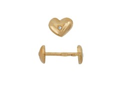 Серьга д/пирсинга из золота с фианитом