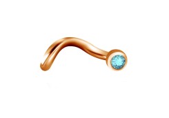 Серьга д/пирсинга из золота с фианитом