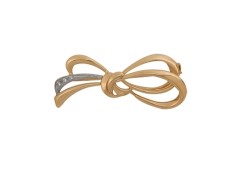 Брошь из золота с фианитом