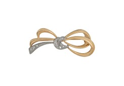 Брошь из золота с фианитом