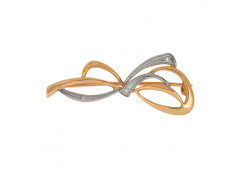 Брошь из золота с фианитом