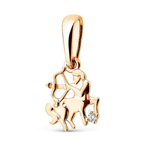 Золотая подвеска с фианитом