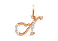 Золотая подвеска с фианитом