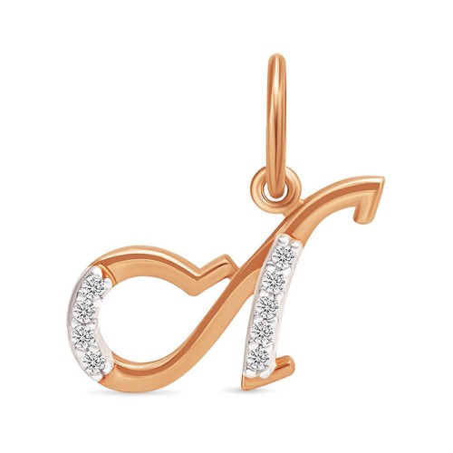 Золотая подвеска с фианитом