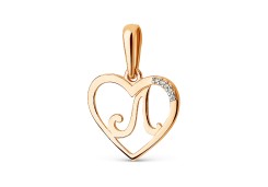 Золотая подвеска с фианитом