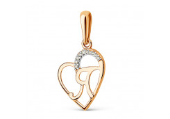 Золотая подвеска с фианитом