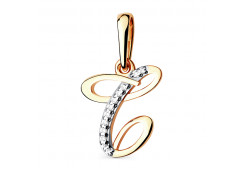 Золотая подвеска с фианитом