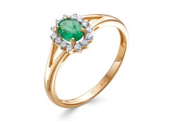 Золотое кольцо с изумрудом