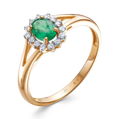 Золотое кольцо с изумрудом