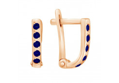 Золотые cерьги с фианитом