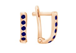 Золотые cерьги с фианитом