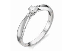 Кольцо из белого золота с бриллиантом