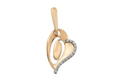 Золотая подвеска с фианитом