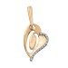 Золотая подвеска с фианитом