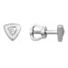 Серьги пусеты (гвоздики) из белого золота с бриллиантом