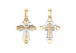 Крест из золота с фианитом