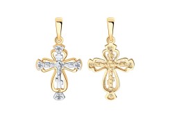 Крест из золота с фианитом