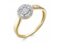 Кольцо из желтого золота с бриллиантом