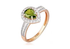 Золотое кольцо с хризолитом