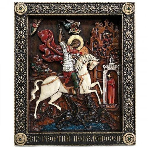 Икона Синтетический камень Большая св.Георгий Победоносец