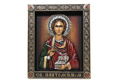 Икона Синтетический камень Большая св Пантелеймон