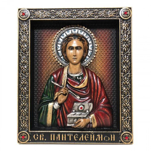 Икона Синтетический камень Большая св Пантелеймон