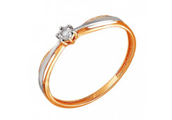 Золотое кольцо с бриллиантом