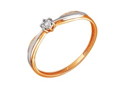 Золотое кольцо с бриллиантом