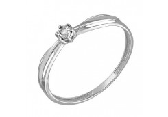 Кольцо из белого золота с бриллиантом