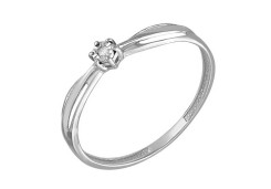 Кольцо из белого золота с бриллиантом