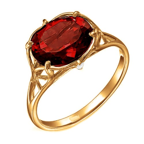Золотое кольцо с гранатом