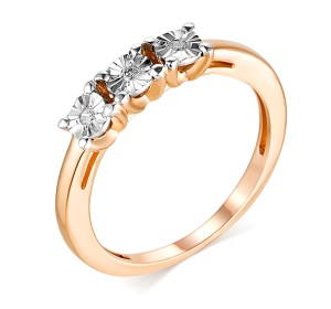 Золотое кольцо с бриллиантом