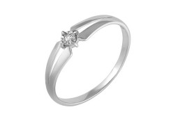 Кольцо из белого золота с бриллиантом