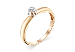 Золотое кольцо с бриллиантом
