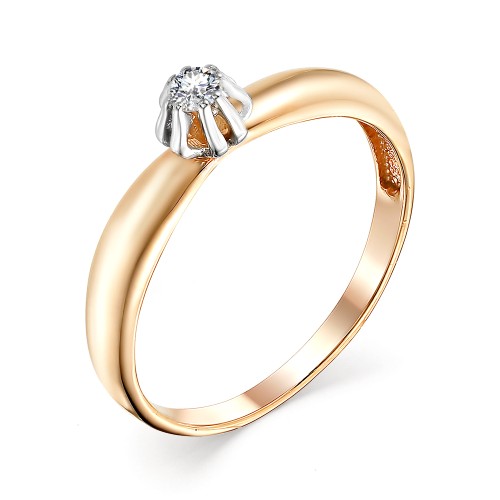 Золотое кольцо с бриллиантом
