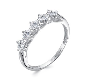 Кольцо из белого золота с бриллиантом