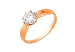 Золотое кольцо с фианитом