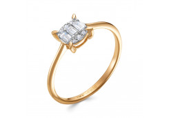 Кольцо из белого золота с бриллиантом