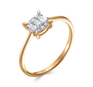 Кольцо из белого золота с бриллиантом