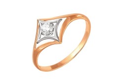 Золотое кольцо с фианитом