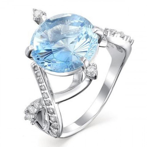 Кольцо из серебра 925 пробы с топазом