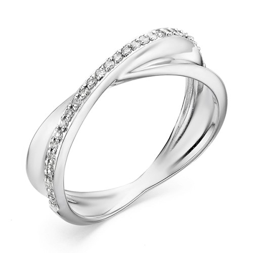 Кольцо из белого золота с бриллиантом