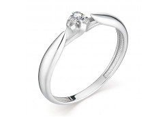 Кольцо из белого золота с бриллиантом
