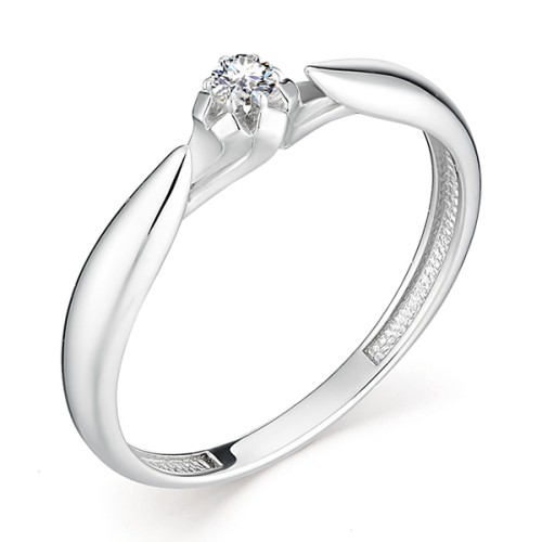 Кольцо из белого золота с бриллиантом