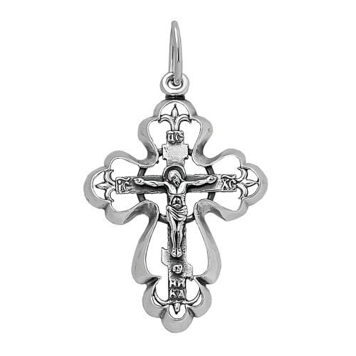 Крест из серебра с чернением