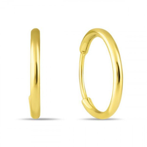 Серьги конго из желтого золота