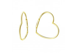 Серьги конго из желтого золота